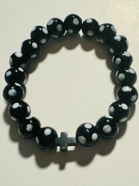 Hematite cross contadiodju bracelet